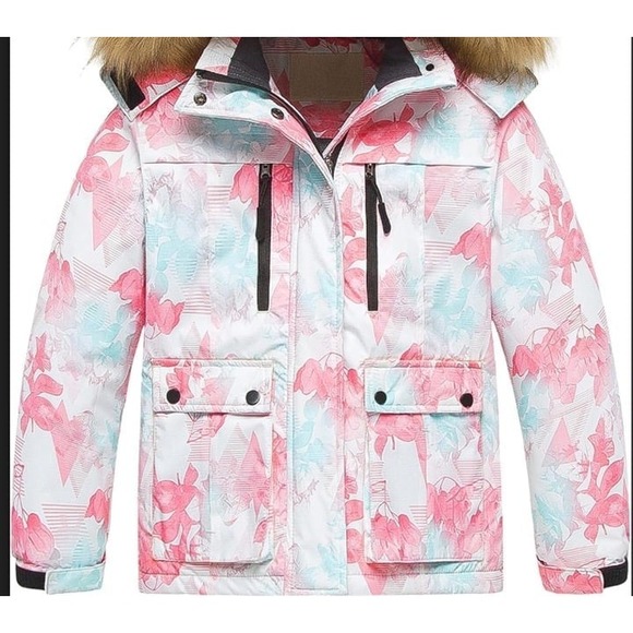 Pursky Girl's Waterproof Ski Jacket Kids Winter Snow Coats Kid's Snow 4-5 - Picture 1 of 12